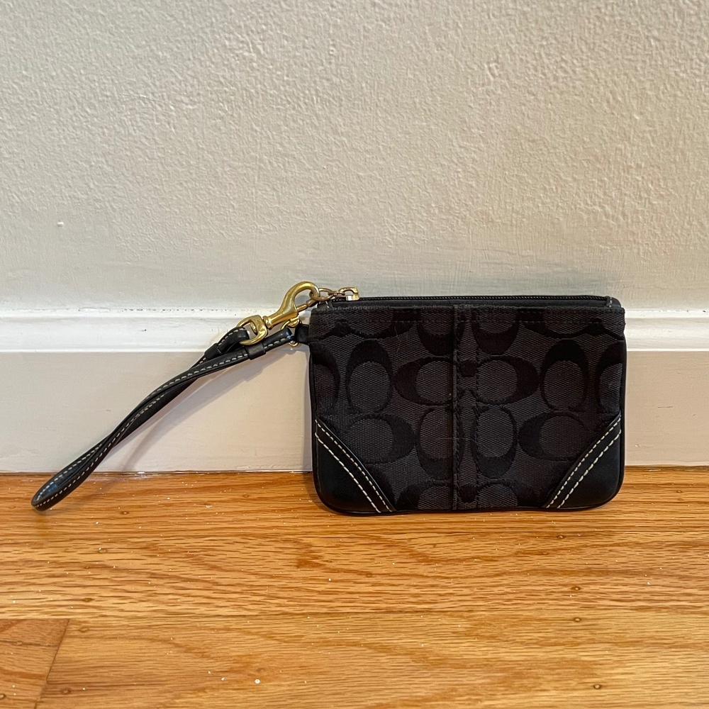 Coach Mini Black Wristlet